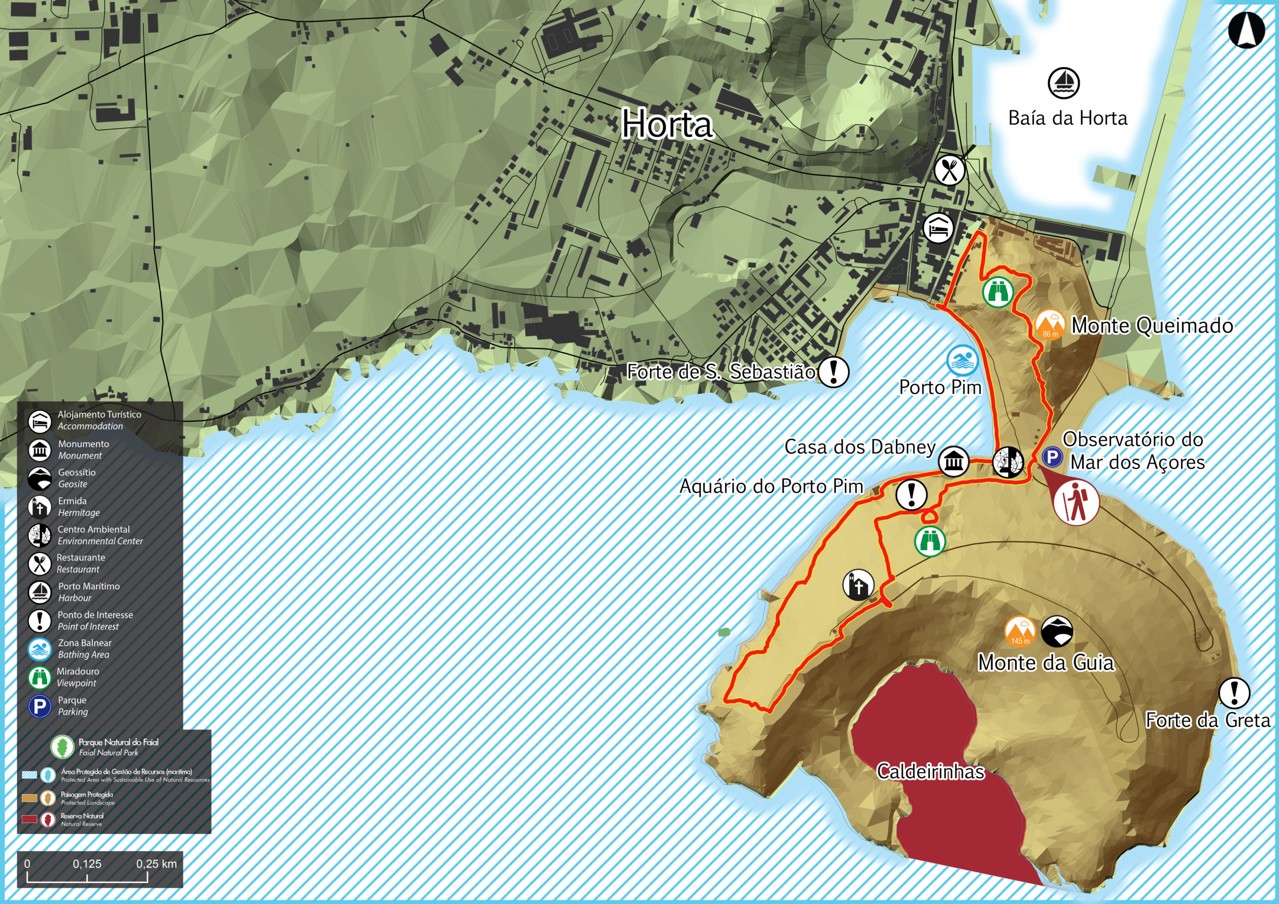 azores tour and trail map